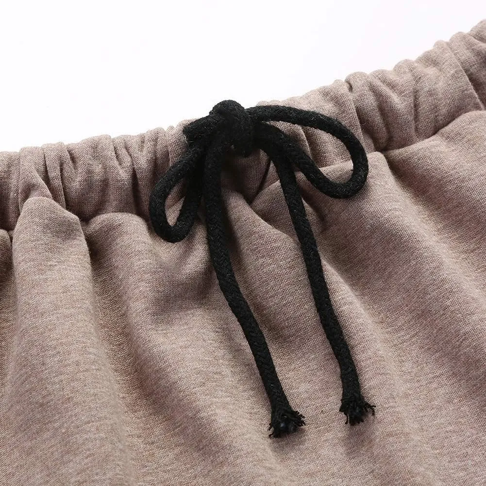 Fleece Lined Long Skirts for Women Casual Warm Elastic Waist Winter Maxi Aline Skirts