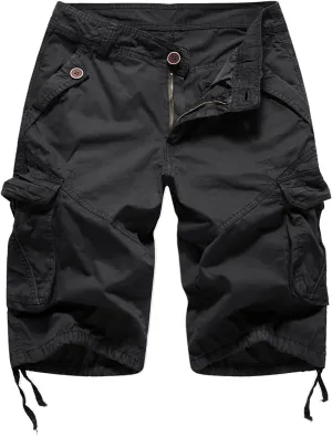 FOURSTEEDS Womens Casual Loose Fit Multi-Pocket Camouflage Twill Bermuda Cargo Shorts with Belt