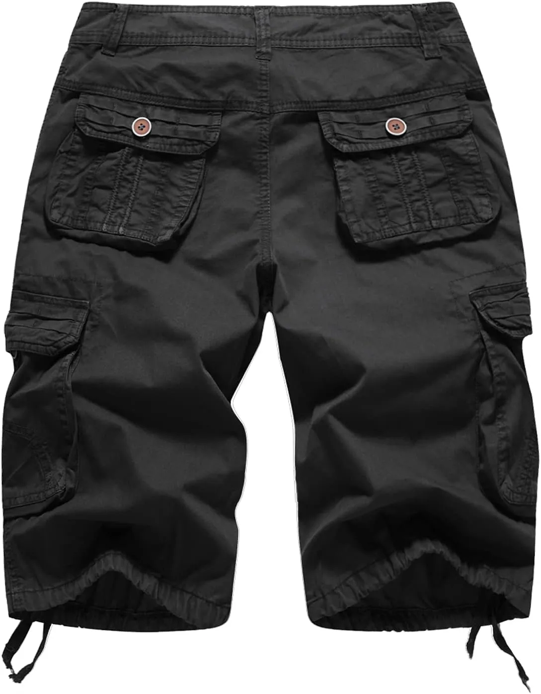 FOURSTEEDS Womens Casual Loose Fit Multi-Pocket Camouflage Twill Bermuda Cargo Shorts with Belt
