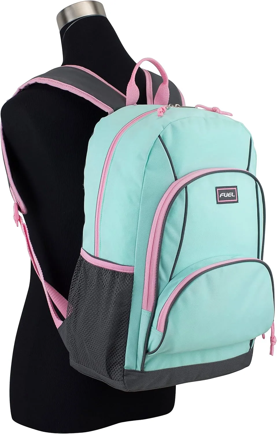 FUEL Multi Pocket Backpack with Fun Prints, Casual Daypack, Multipurpose Bag - Carnival Mint