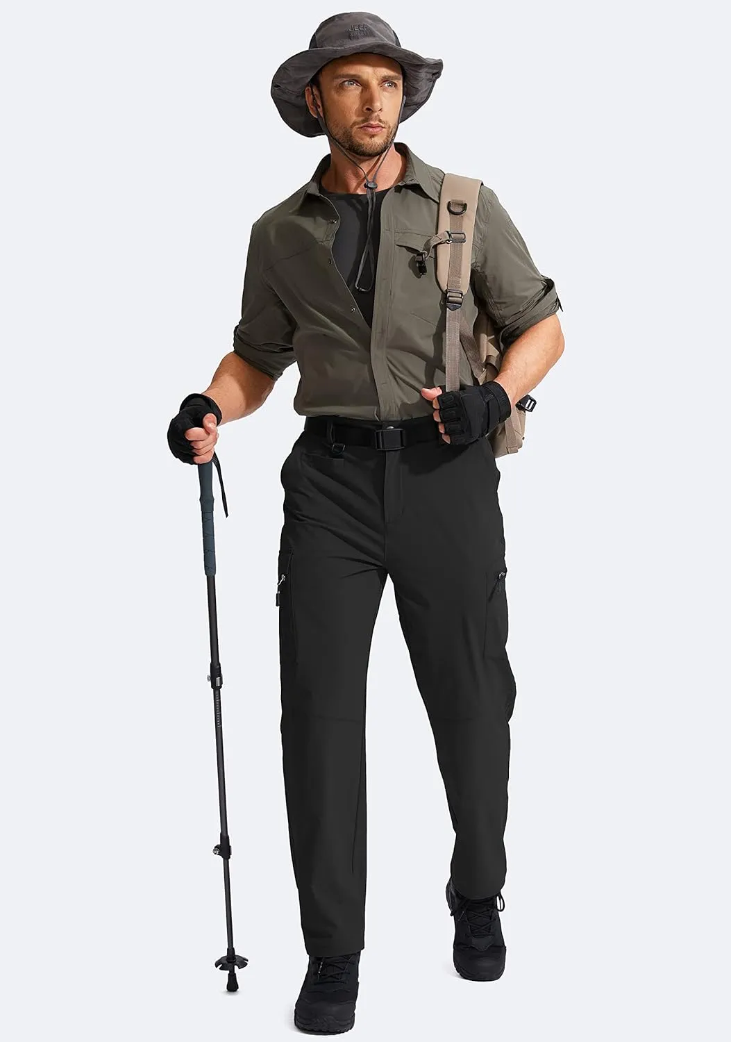 G Gradual Men's Hiking Cargo Pants Water Resistant Quick Dry Lightweight Outdoor Tactical Pants for Men with Multi Pocket
