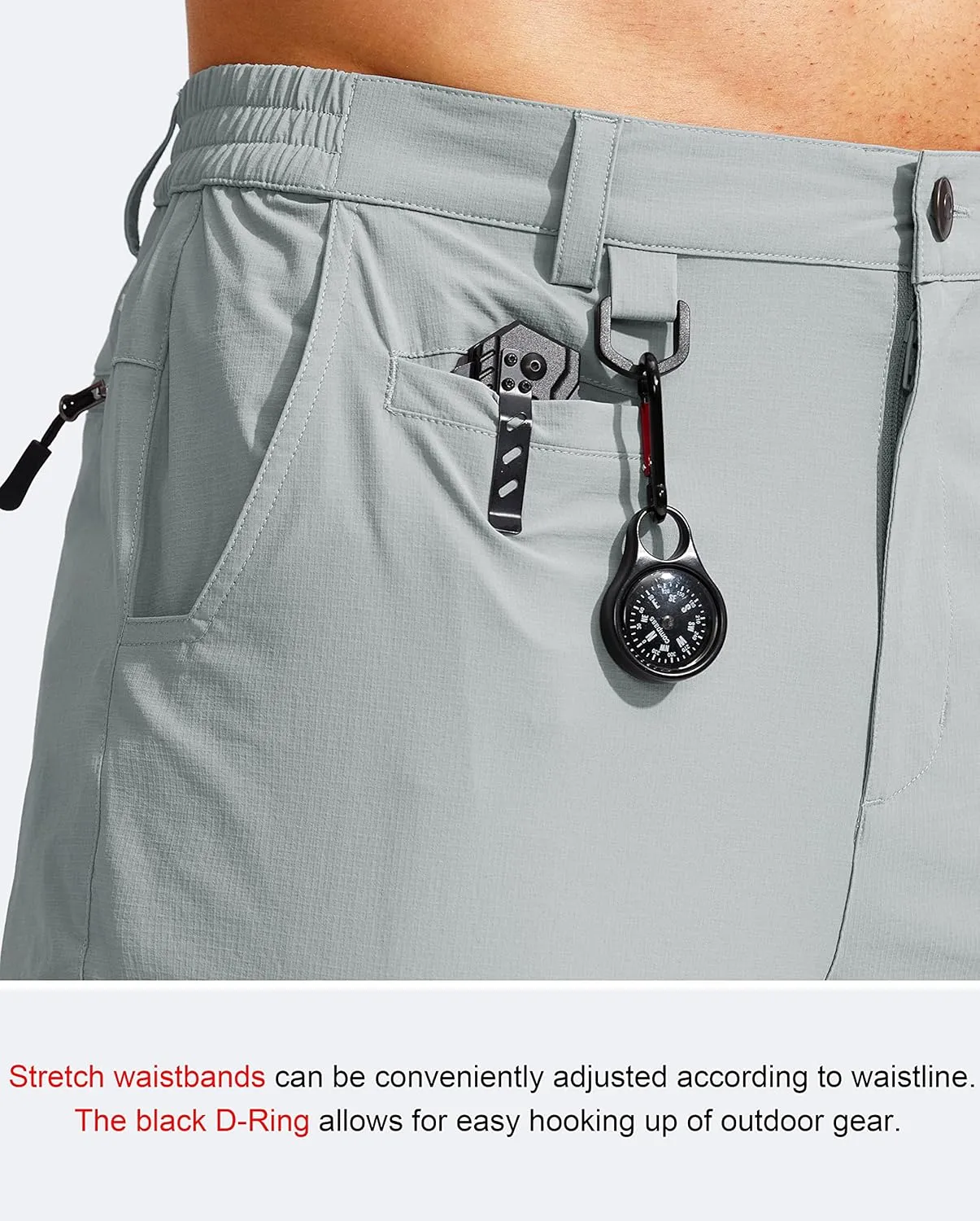 G Gradual Men's Hiking Cargo Pants Water Resistant Quick Dry Lightweight Outdoor Tactical Pants for Men with Multi Pocket