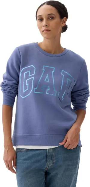 GAP Women's Pull-on Logo Crew Sweatshirt