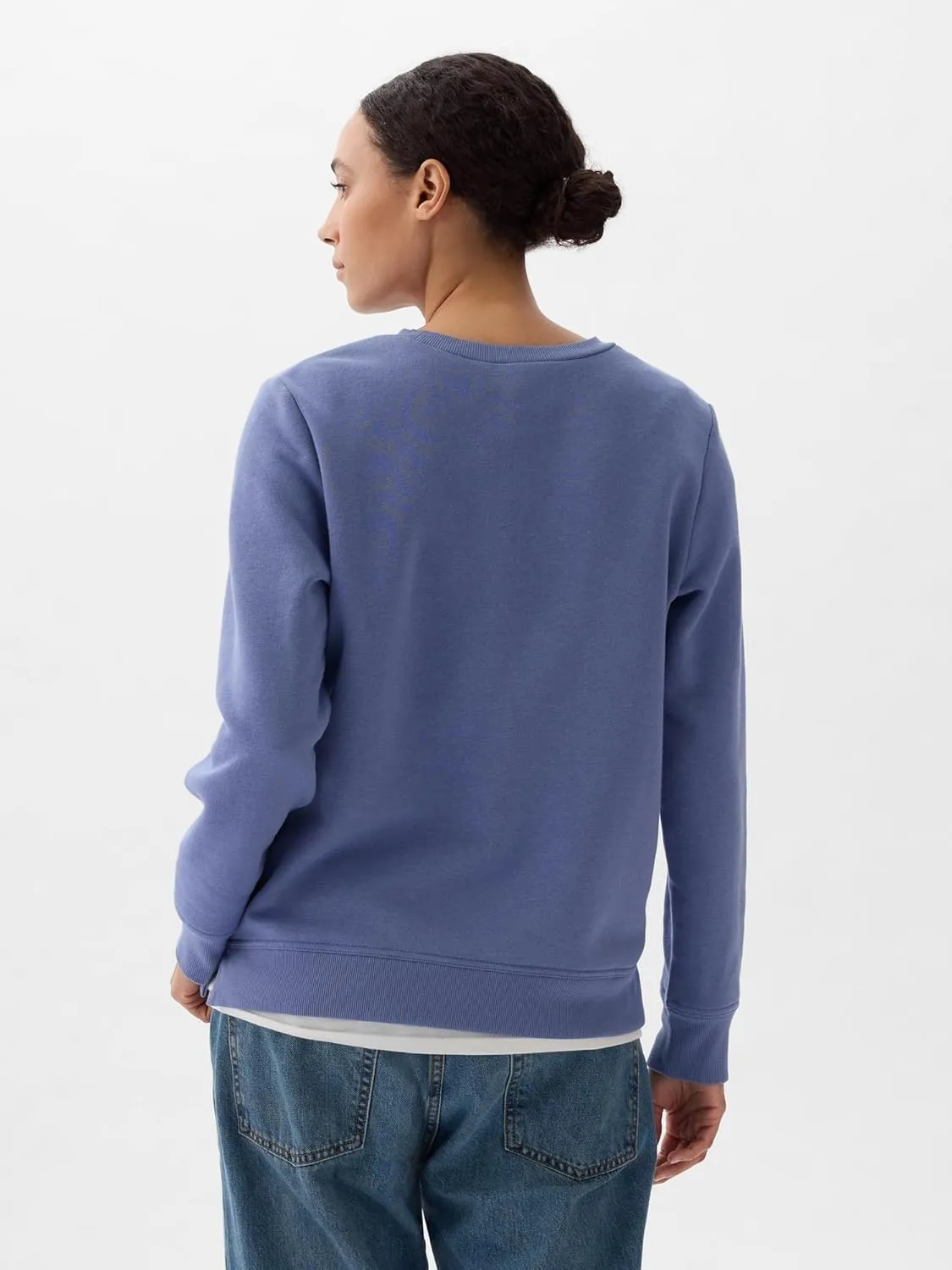 GAP Women's Pull-on Logo Crew Sweatshirt