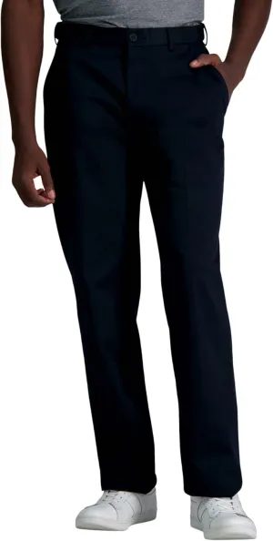 Haggar Men's Wrinkle Free Classic Fit Flat Front Khaki Pant