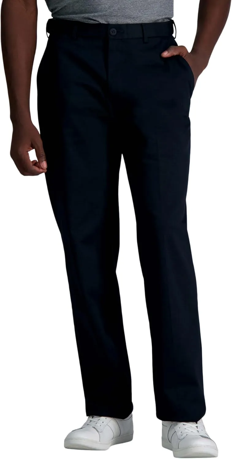 Haggar Men's Wrinkle Free Classic Fit Flat Front Khaki Pant