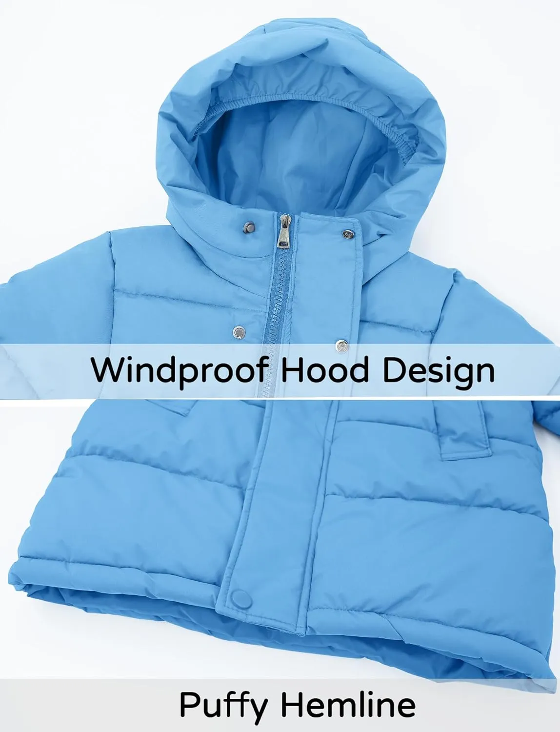 Happy Cherry Boys&Girls Long Down Jacket Lightweight Winter Warm Puffer Hooded Coat 4-12Y