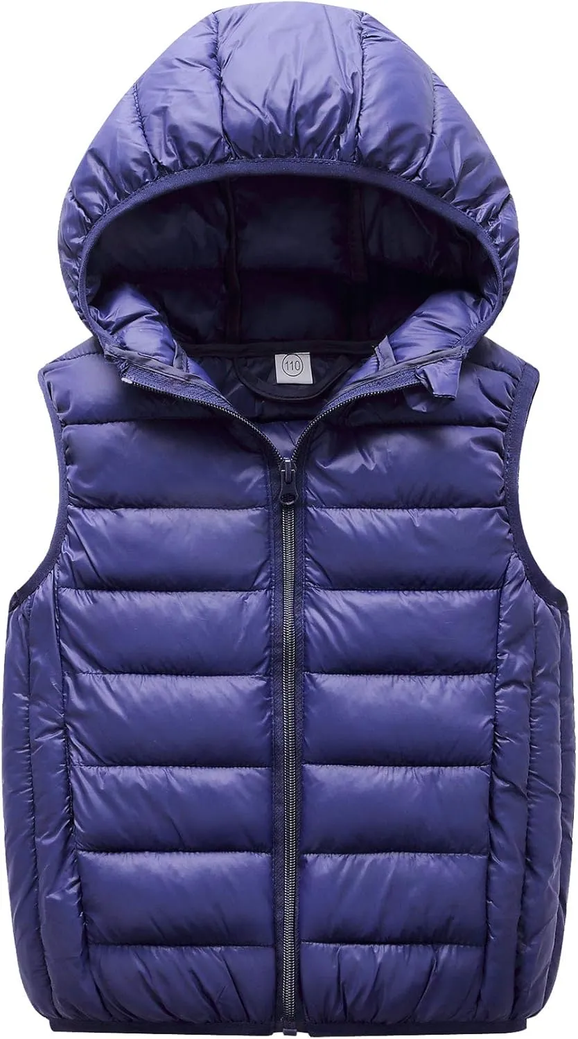 Happy Cherry Toddler Baby Girls&Boys Zipper Jacket Sleeveless Warm Vest Lightweight Coat