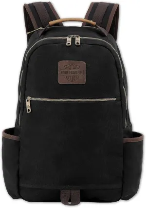 Harley-Davidson Heritage Bar & Shield Logo Canvas Classic Backpack - Black