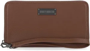 Harley-Davidson Women's Classic Zip Around Leather Wallet w/Wristlet - Brown