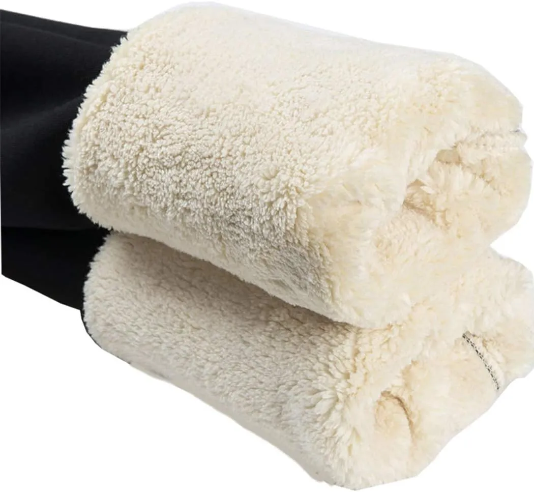 Hixiaohe Women's Casual Sherpa Fleece Lined Warm Leggings Thicken Heavy Jogger Pants