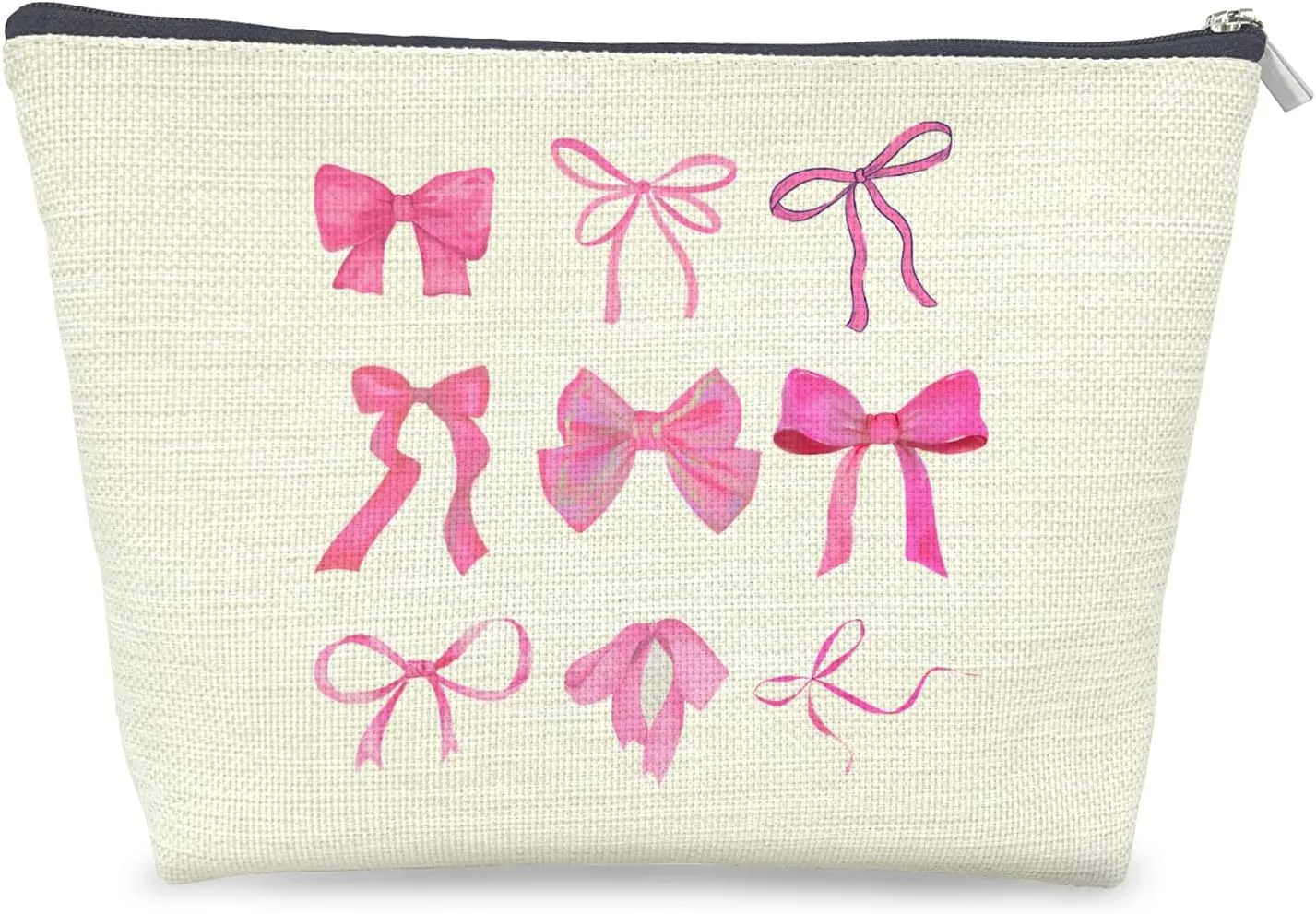 Hot Pink Coquette Bow Makeup Bag, Cute Makeup Bag, Aesthetic Makeup Bag, Preppy Makeup Bag, Preppy Stuff, Preppy Gifts, Coquette Stuff, Pink Cosmetic Bag Makeup Pouch
