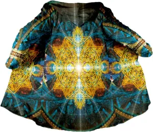 ILLUMINATED Mandala Psychedelic Cloak Thick Winter Warm Coat Fleece Men Female Jacket Pullover