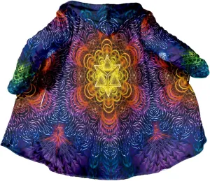 ILLUMINATED Mandala Psychedelic Cloak Thick Winter Warm Coat Fleece Men Female Jacket Pullover