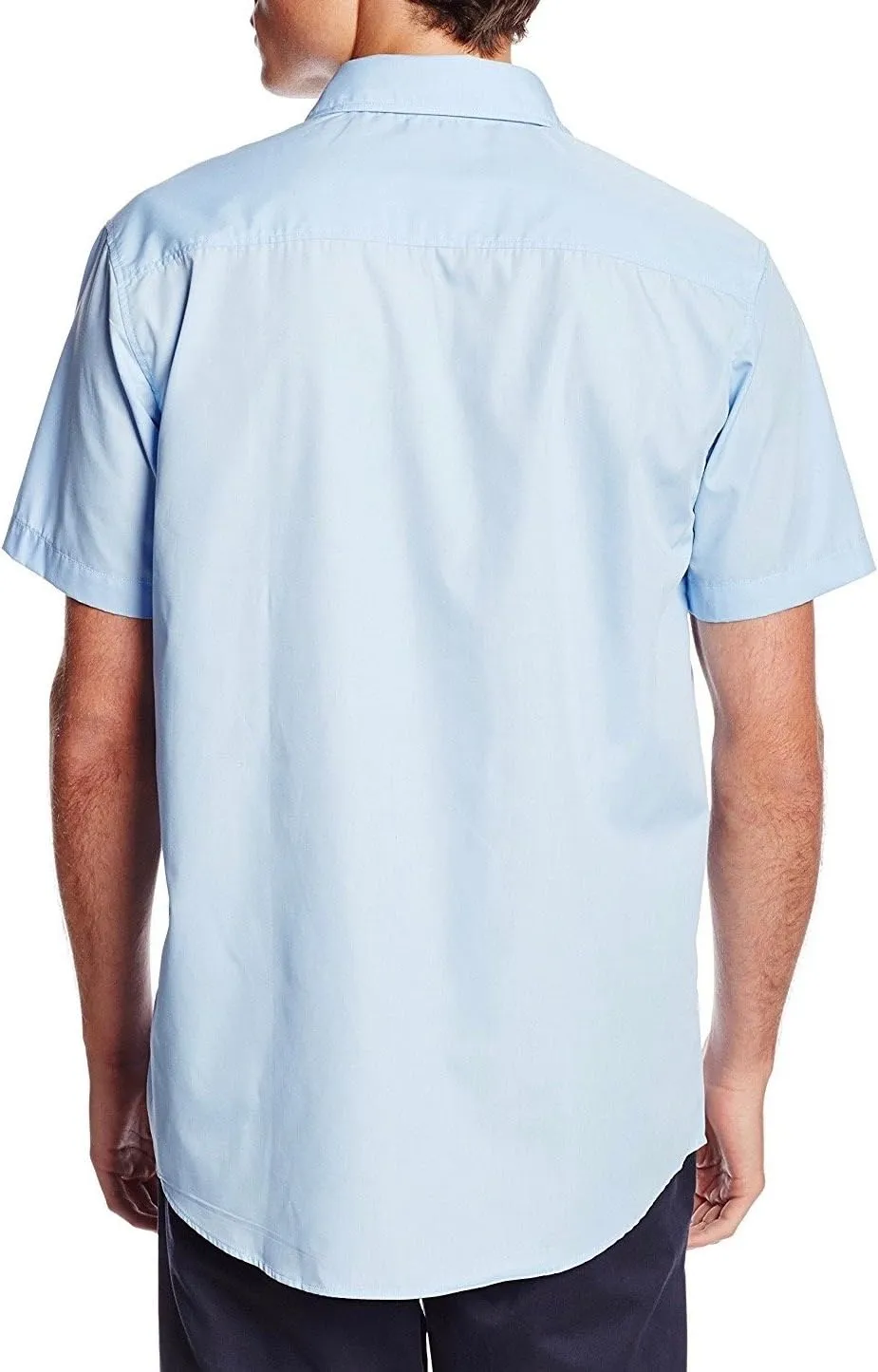 Italy Men's Premium Classic Button Down Short Sleeve Dress Shirt