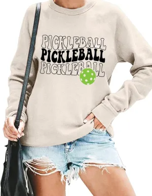 It's A Good Day to Play Pickleball Women Pickleball Player Lover Graphic Long Sleeve Shirts Pullover Casual Top
