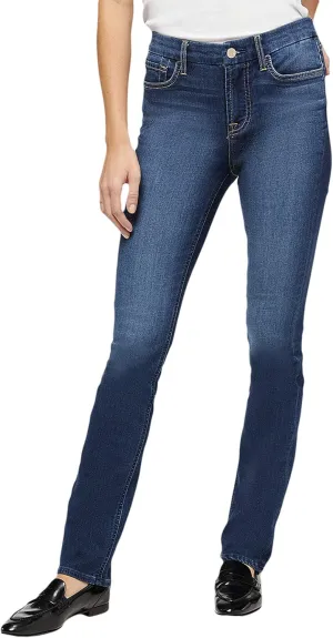 Jen7 Slim Straight Jeans Classic Medium Blue 0