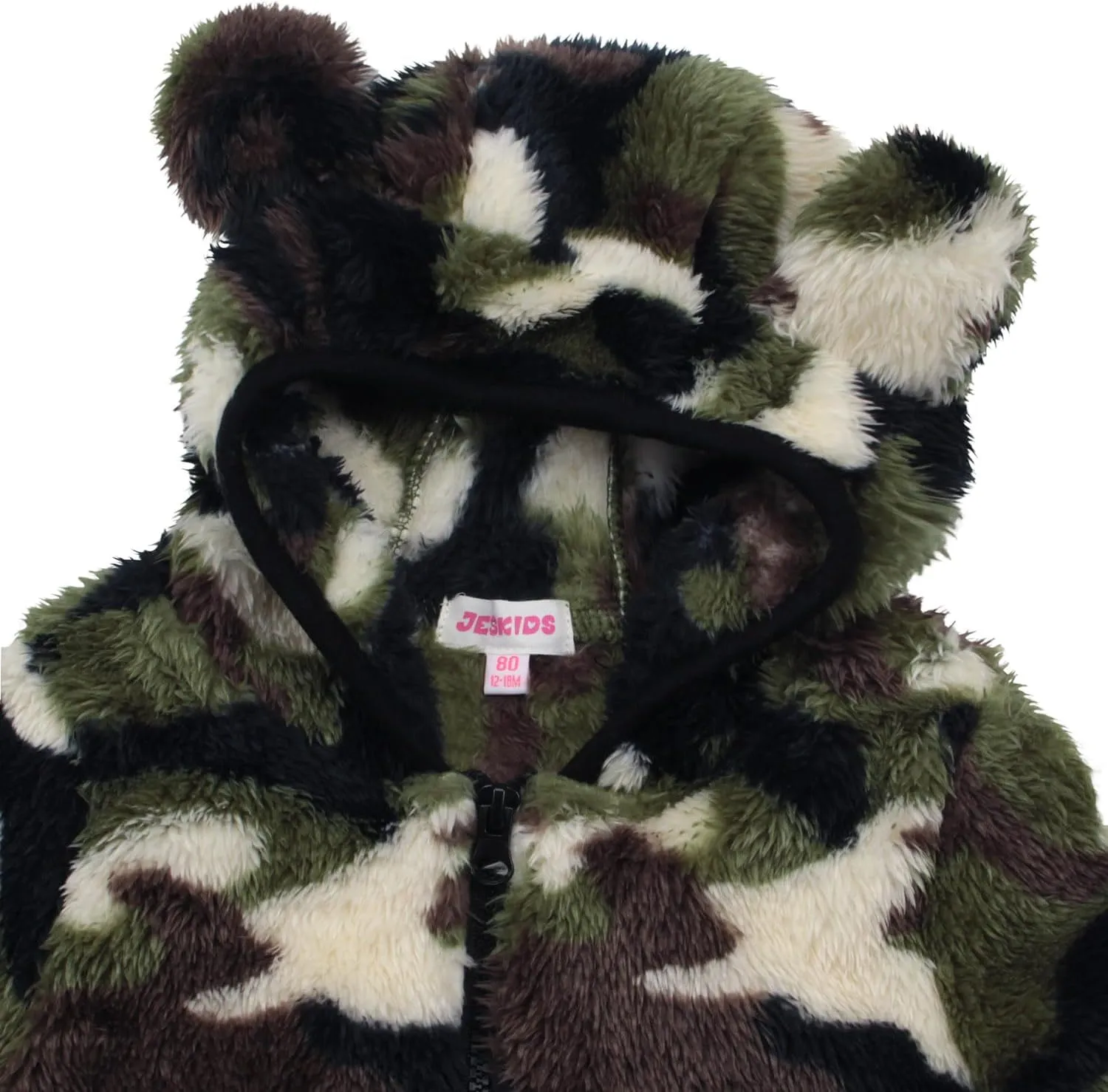 JESKIDS Toddler Girls Boys Fleece Hoody Jacket Zip Up Teddy Coat Warm Winter Outwear