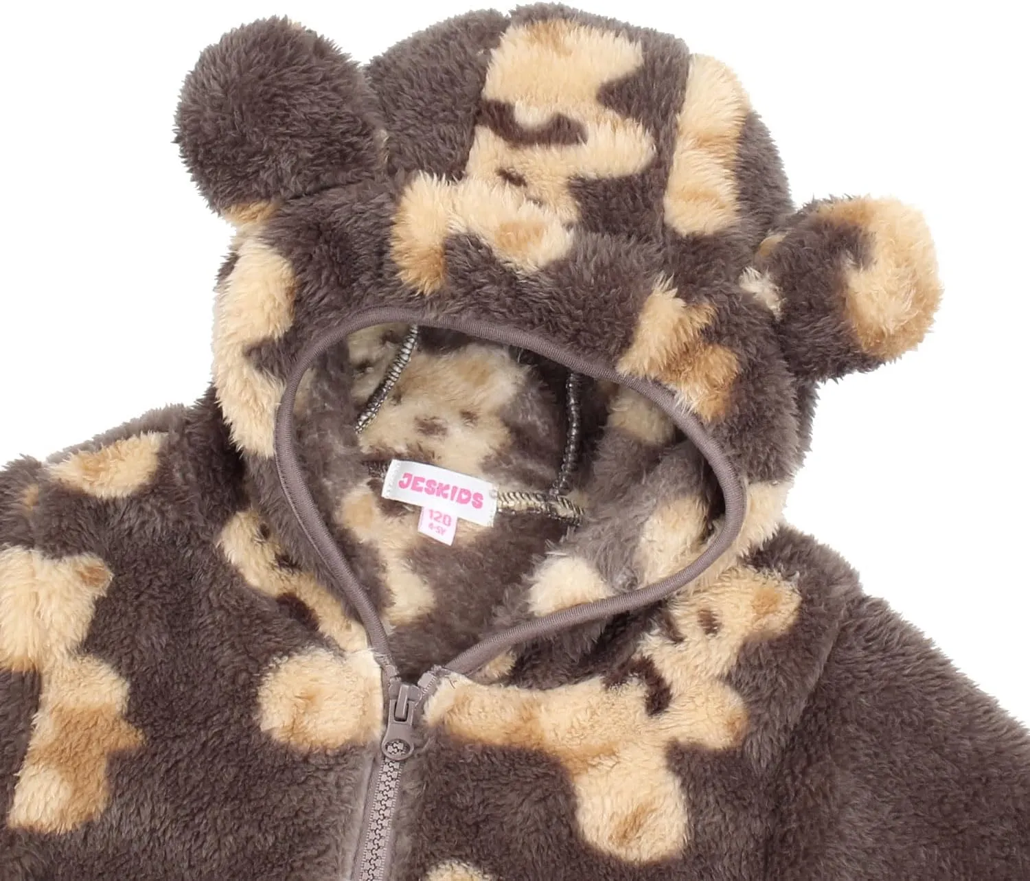 JESKIDS Toddler Girls Boys Fleece Hoody Jacket Zip Up Teddy Coat Warm Winter Outwear