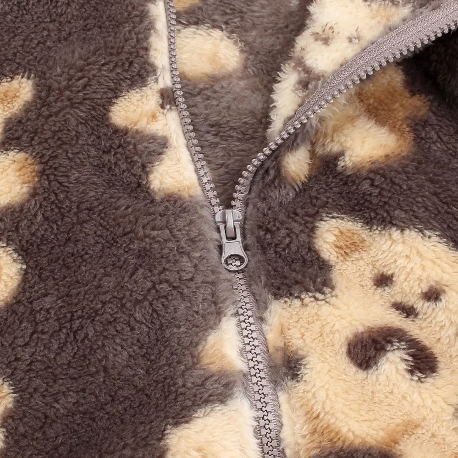JESKIDS Toddler Girls Boys Fleece Hoody Jacket Zip Up Teddy Coat Warm Winter Outwear
