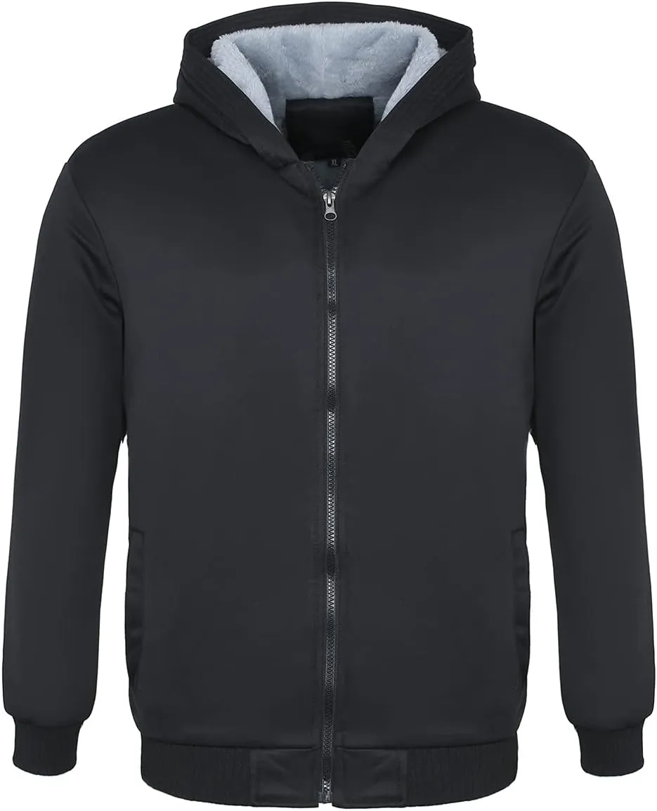 JiangWu Womens Fashion Horn Button Fleece Thicken Coat with Hood Winter Warm Jacket
