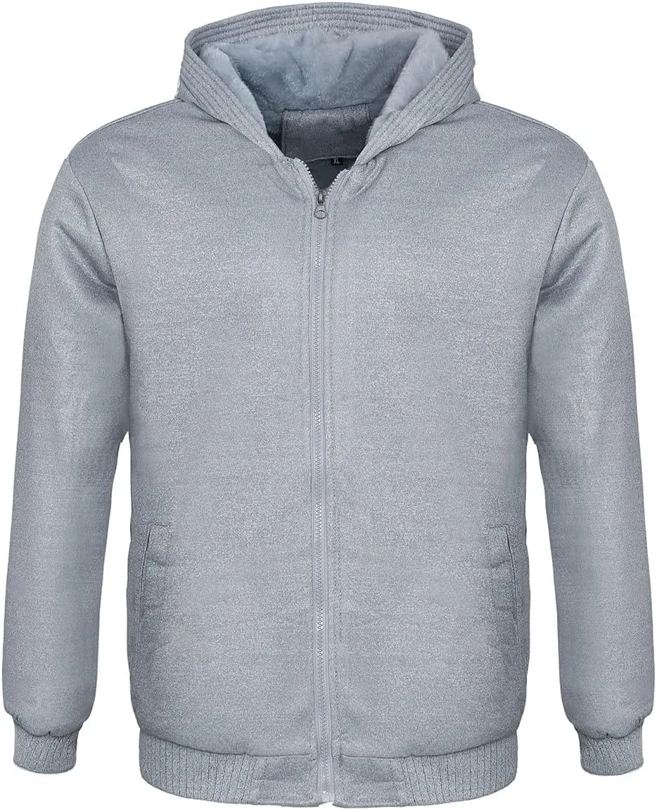 JiangWu Womens Fashion Horn Button Fleece Thicken Coat with Hood Winter Warm Jacket