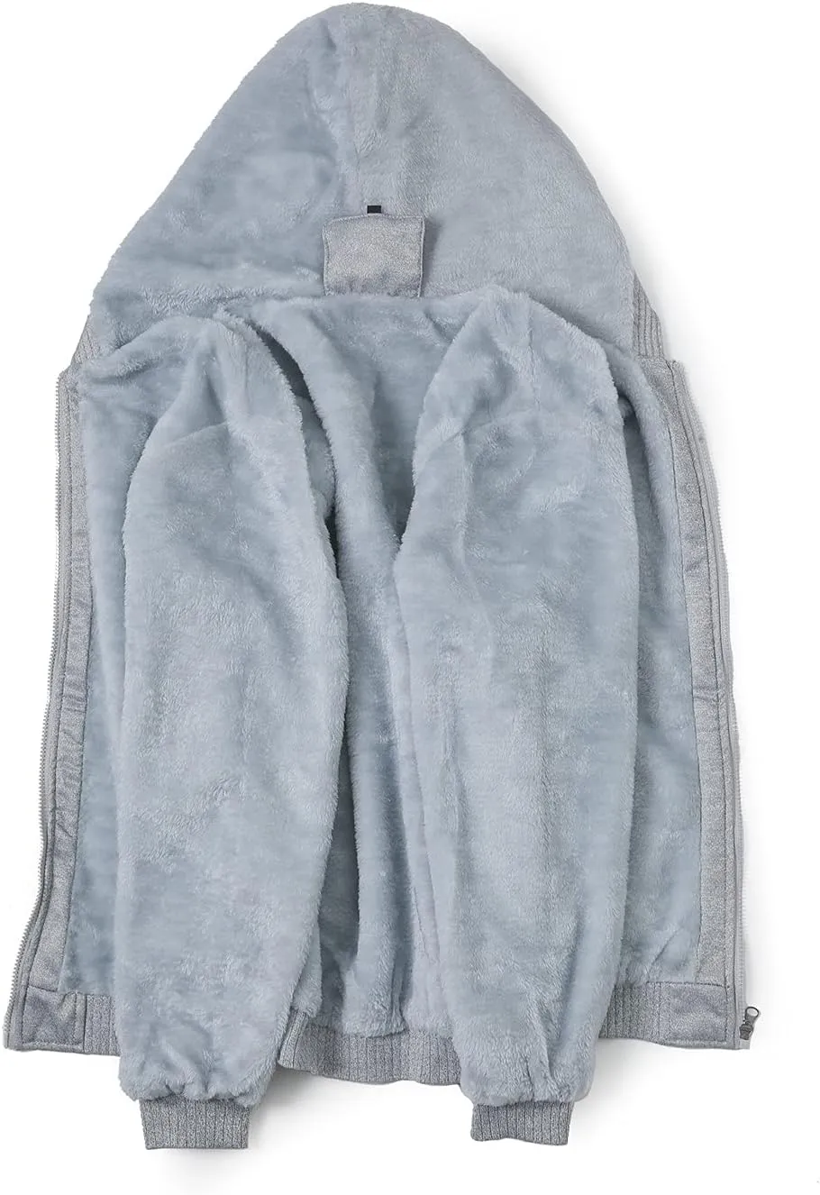 JiangWu Womens Fashion Horn Button Fleece Thicken Coat with Hood Winter Warm Jacket