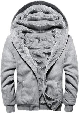 JiangWu Womens Fashion Horn Button Fleece Thicken Coat with Hood Winter Warm Jacket