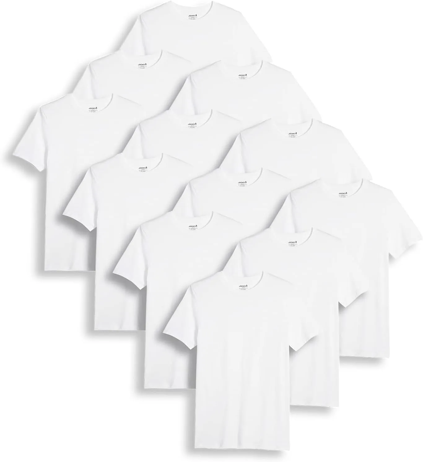 Jockey Men's Undershirt Classic Crew Neck Undershirt - 12 Pack