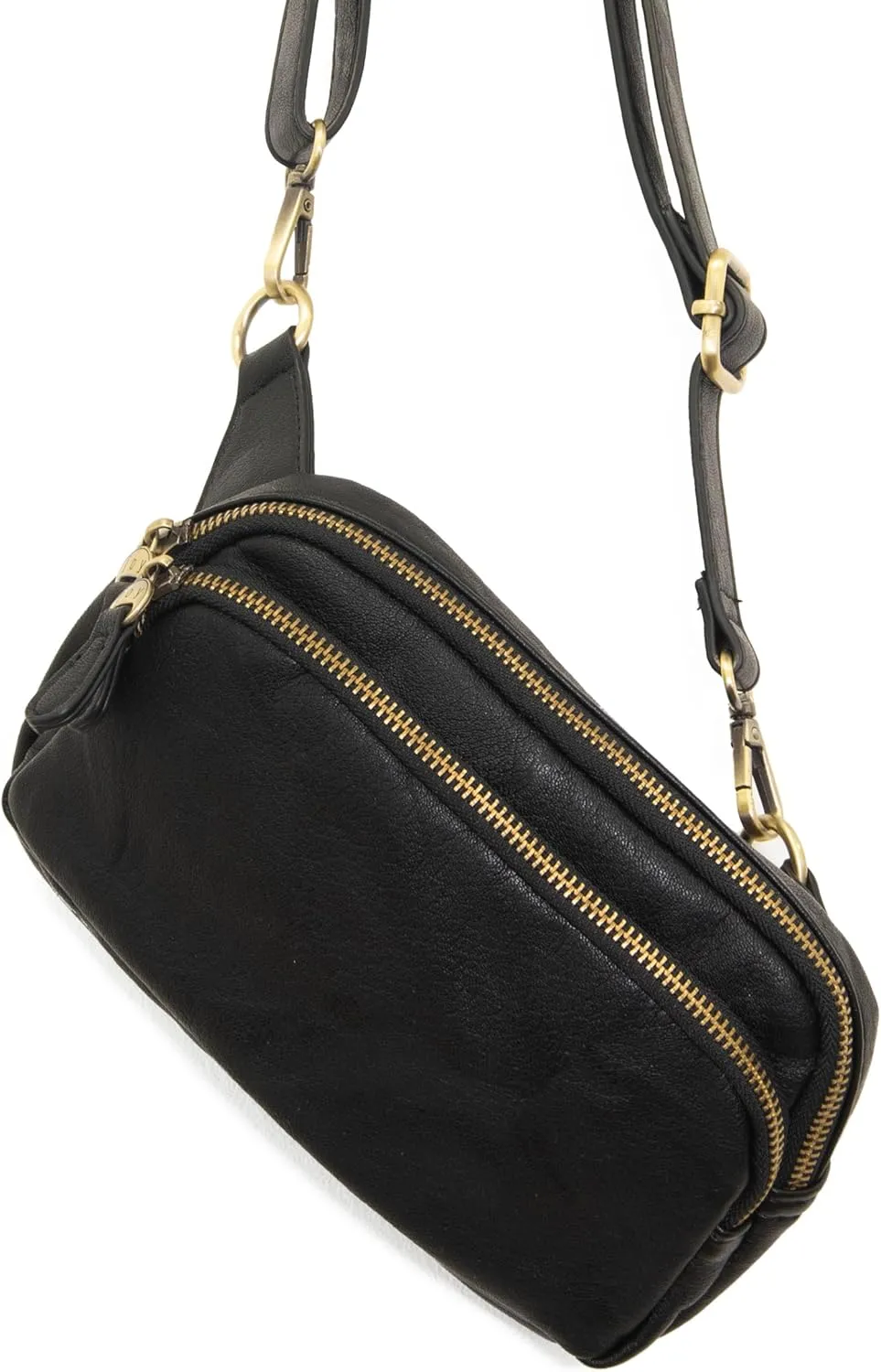 Joy Susan Womens Fashion Purse Kylie Double Zip Sling Belt Bag