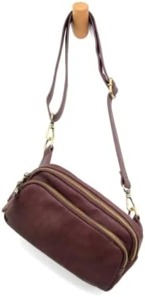 Joy Susan Womens Fashion Purse Kylie Double Zip Sling Belt Bag