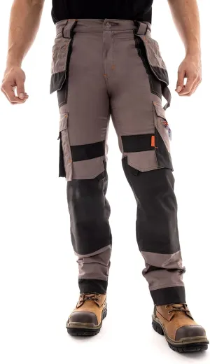 Juicy Trendz Men's Heavy Duty Work Cargo Pants  Reinforced Knees, Multi-Pocket Trousers for Construction & Mechanics