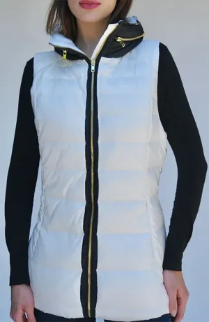 Kara Down Vest Hidden Hood