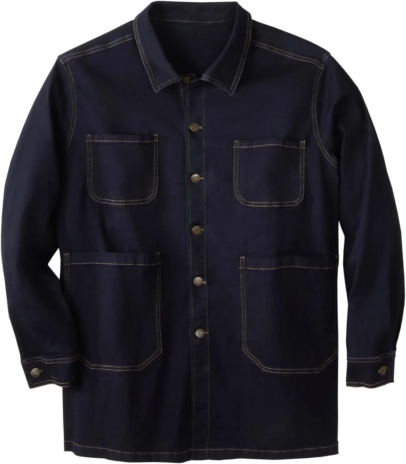KingSize Men's Big & Tall Flex Denim Multi Pocket Chore Jacket