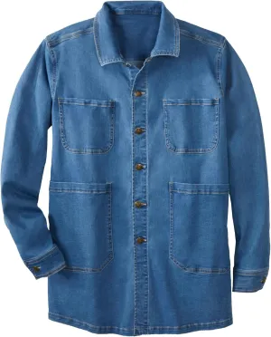 KingSize Men's Big & Tall Flex Denim Multi Pocket Chore Jacket