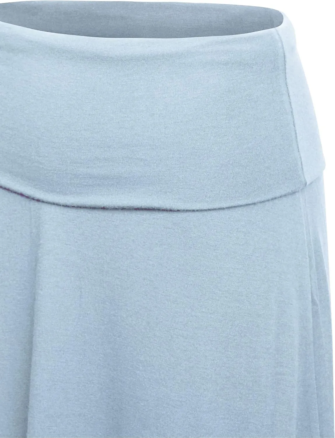 KOGMO Womens Classic Maxi Skirt with Foldable Wide Waistband (S-3X)