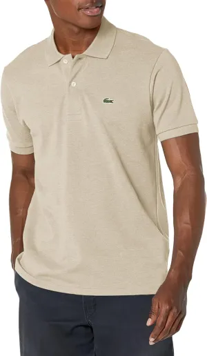 Lacoste Men's Classic Fit Heathered L.12.12 Polo, Heather Wicker, Large