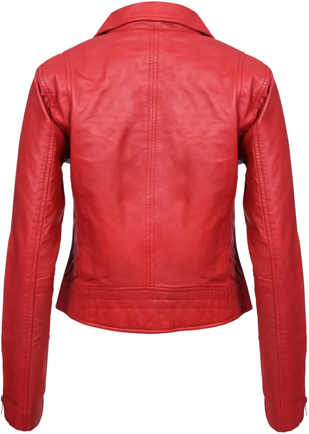 Ladies Leather Jacket Classic Biker Style Real Leather Womens Jacket