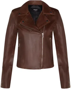 Ladies Leather Jacket Classic Biker Style Real Leather Womens Jacket