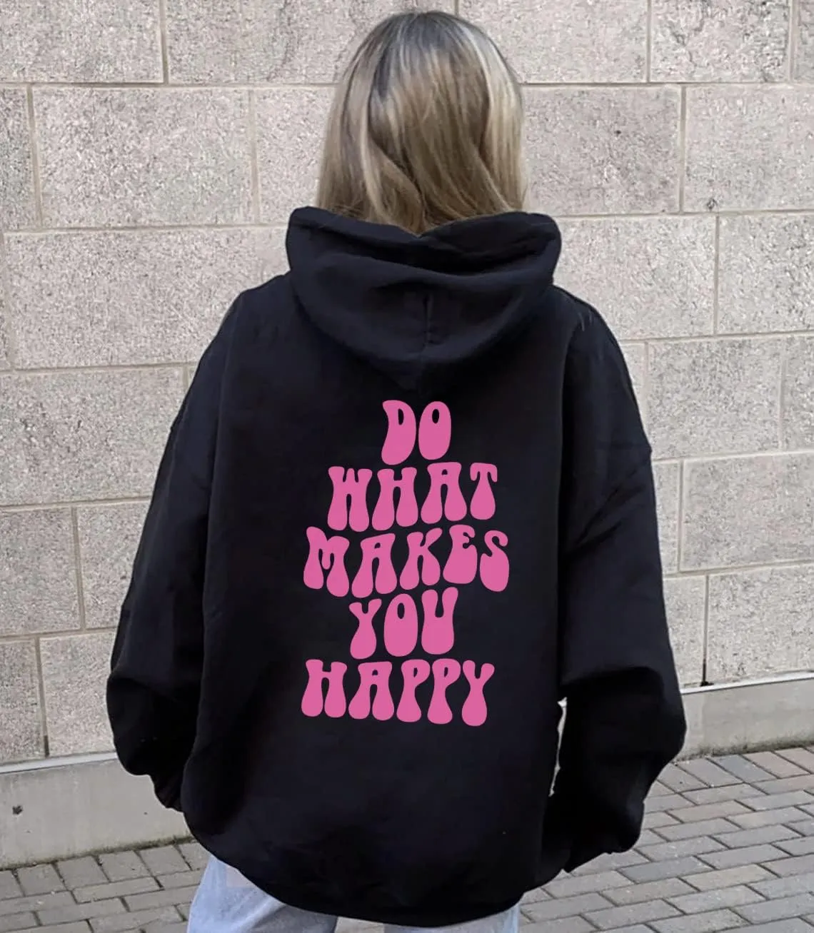 LASFOUR Have A Good Day Hoodies With Sayings On Back for Teen Girls, Trendy Sweatshirts for Teen Girls, Preppy Sweatshirts