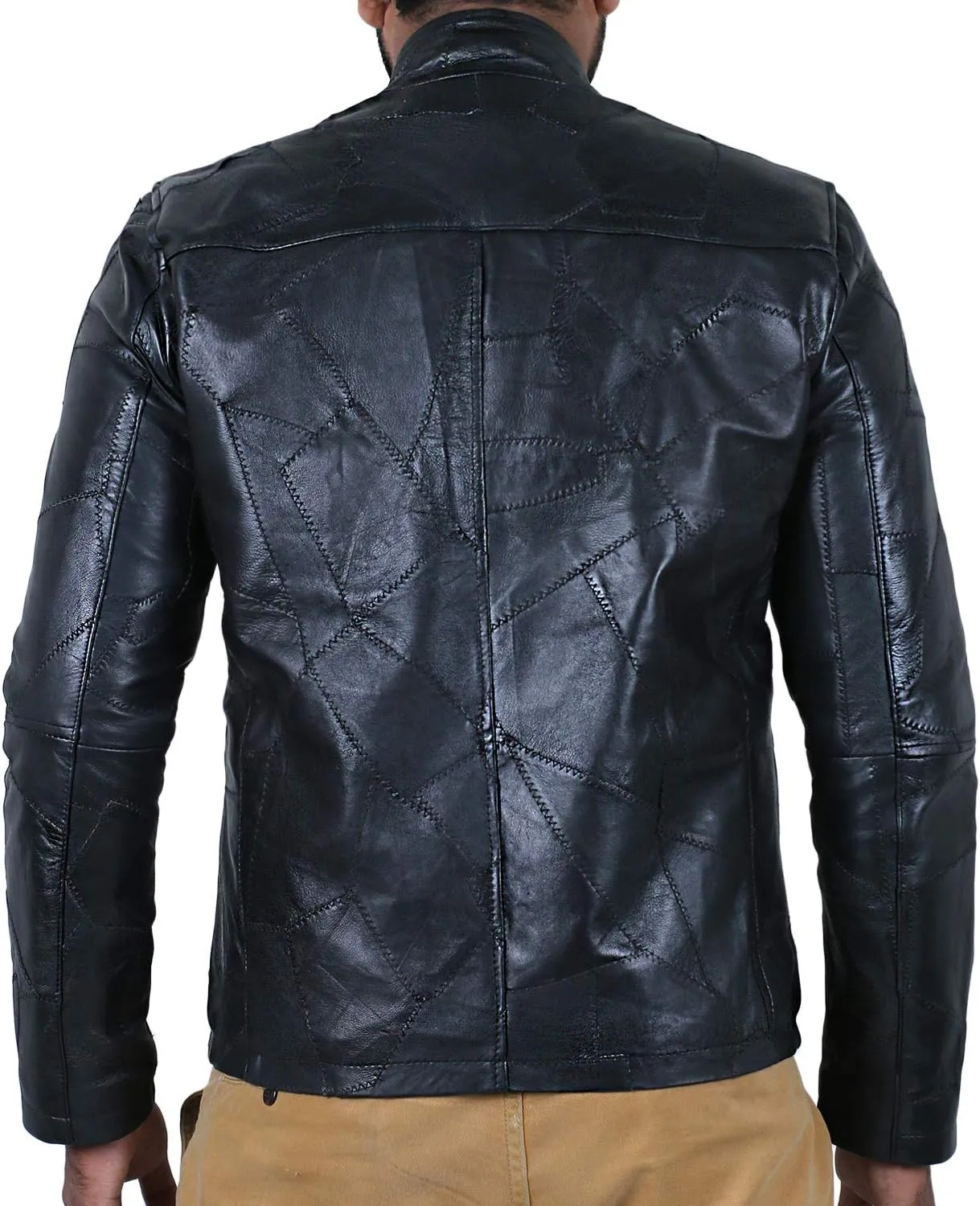 Laverapelle Men's Genuine Lambskin Leather Jacket (Black, Classic Jacket) - 1501135
