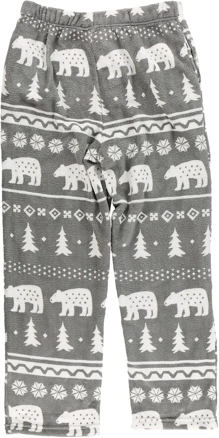 Lazy One Men's Fleece Pajama Pants, Nordic Fleece Pajama Bottoms for Men, Warm Pajama Pants