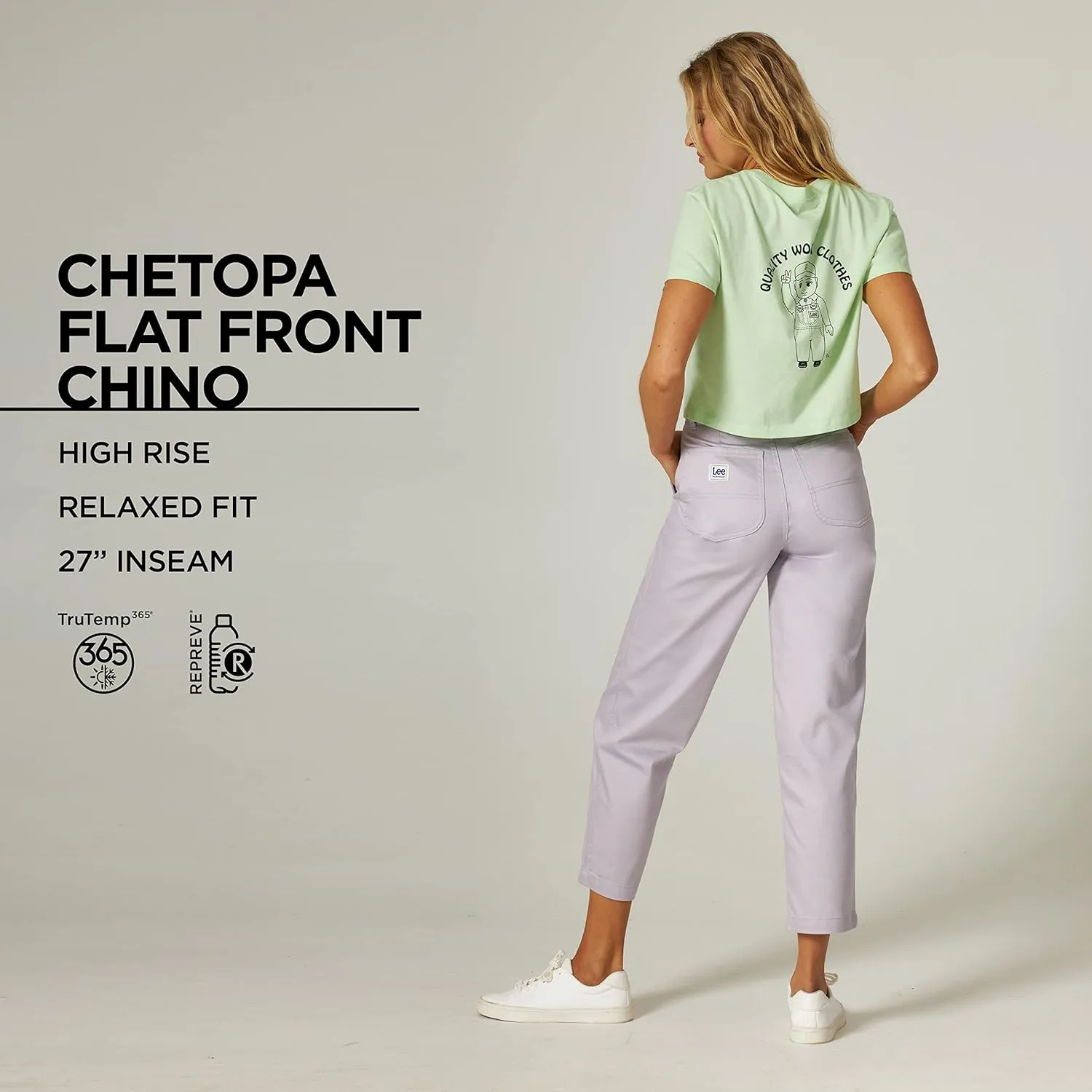 Lee Women's High Rise Chetopa Flat Front Chino Pant