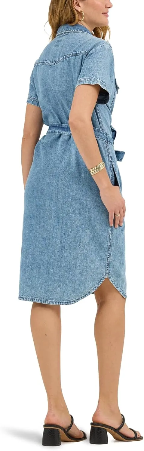 Lee Women's Legendary Short Sleeve Western Denim Dress