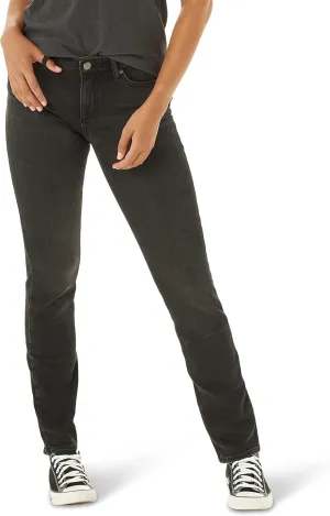 Lee Women's Petite Ultra Lux Mid Rise Slim Fit Straight Leg Jean