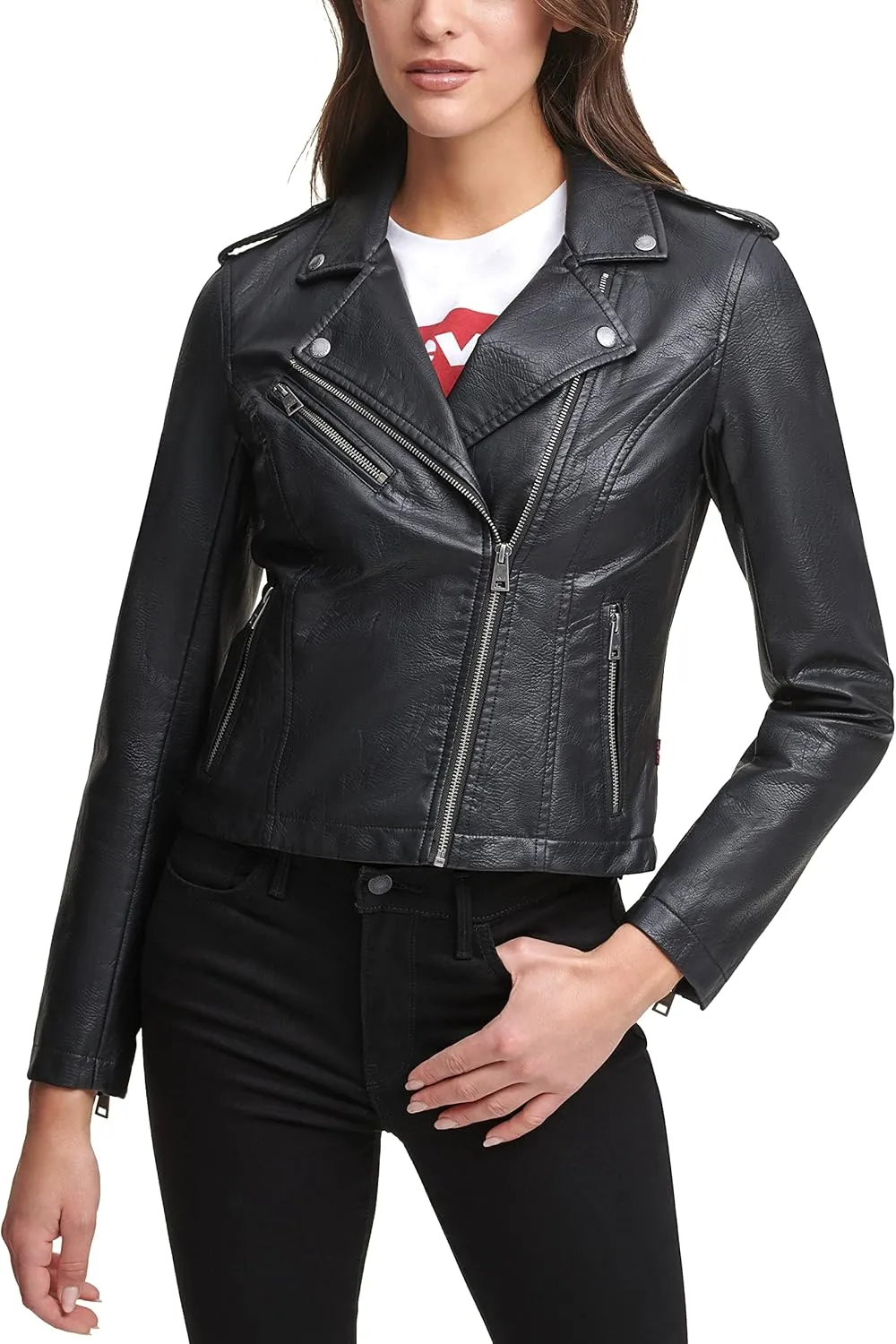 Levi's Women's The Classic Faux Leather Moto Jacket (Regular & Plus Size)