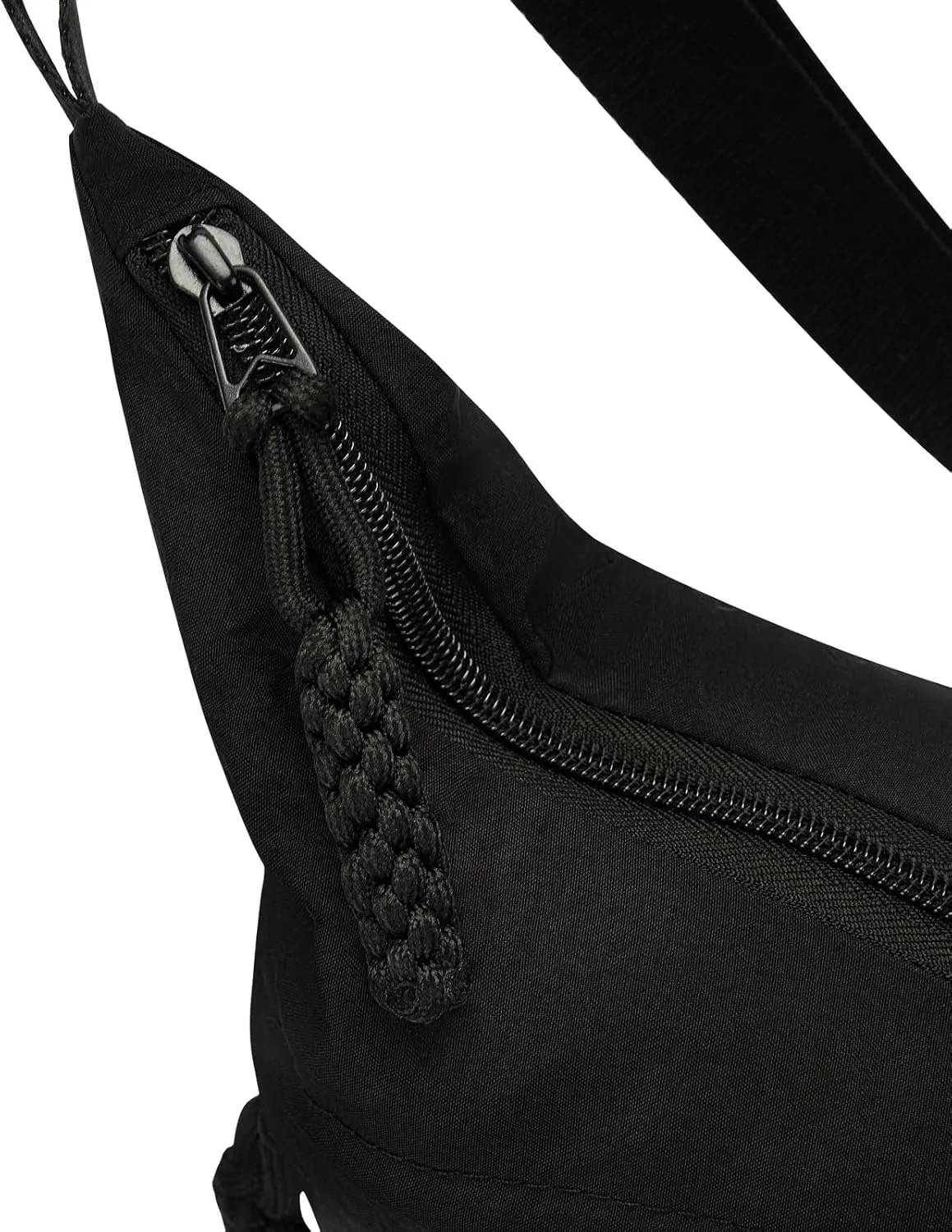 Lightweight Nylon Crossbody Bag for Women & Men - Multi-Pocket Moon Dumpling Sling Bag
