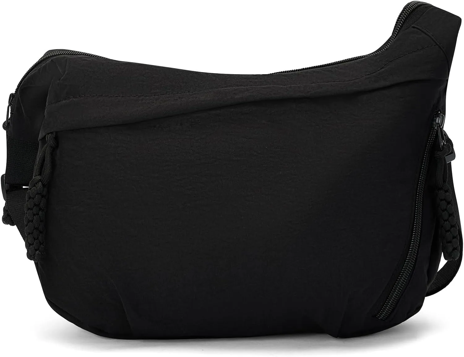 Lightweight Nylon Crossbody Bag for Women & Men - Multi-Pocket Moon Dumpling Sling Bag