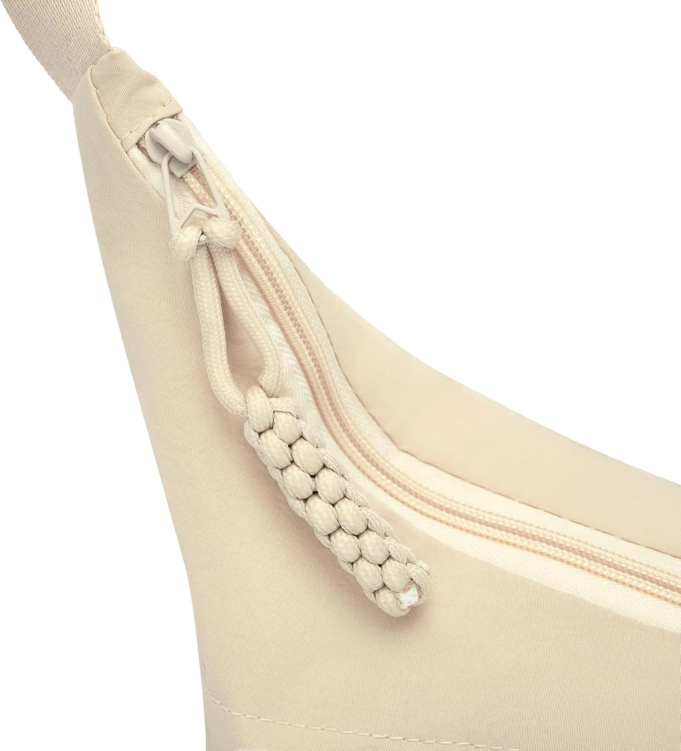 Lightweight Nylon Crossbody Bag for Women & Men - Multi-Pocket Moon Dumpling Sling Bag