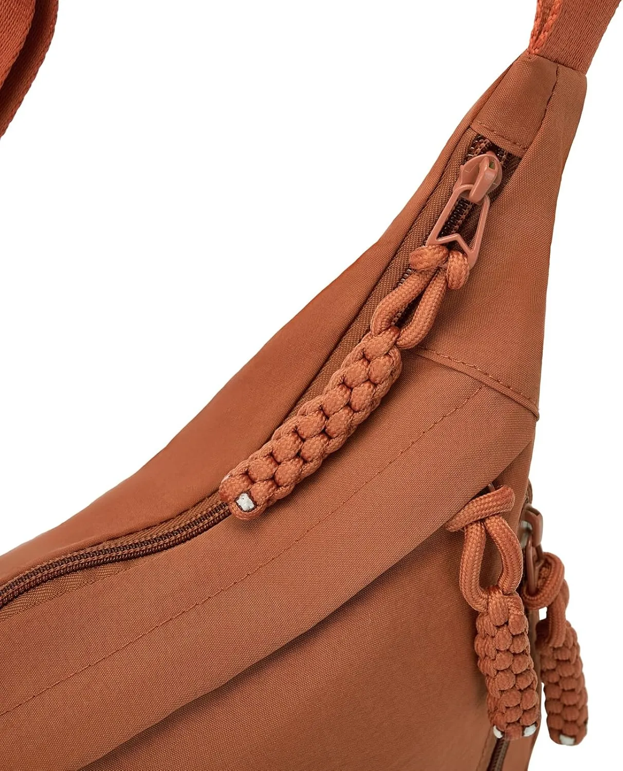 Lightweight Nylon Crossbody Bag for Women & Men - Multi-Pocket Moon Dumpling Sling Bag